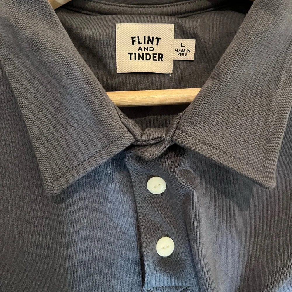 Flint and Tinder Gray Polo Shirt for Men - Picture 1 of 3